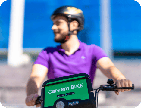 Person riding careem bike