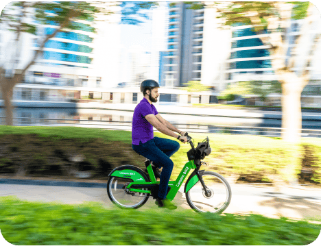 Person riding careem bike