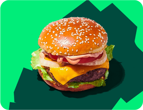 Burger indicating food service