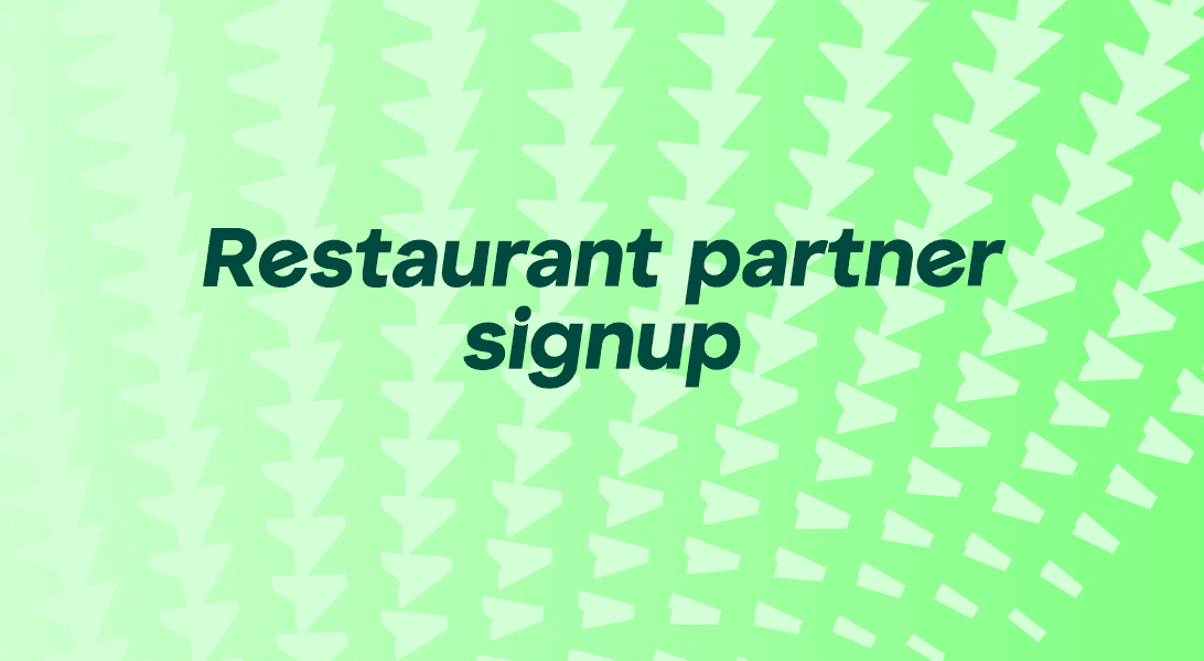 Restaurant partner signup